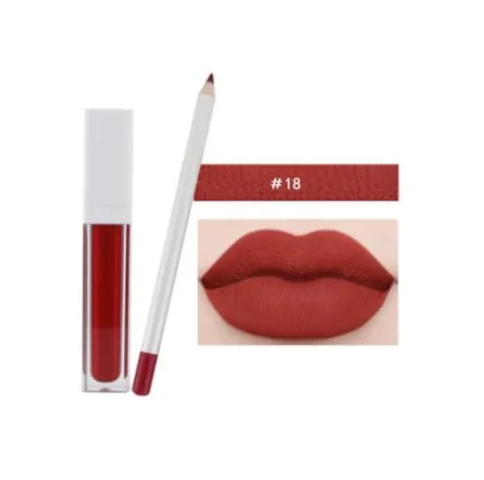 21 Shade White Box Liquid To Matte Lipstick Kit w/Matching Liner   Sharpener - MQO 12 pcs