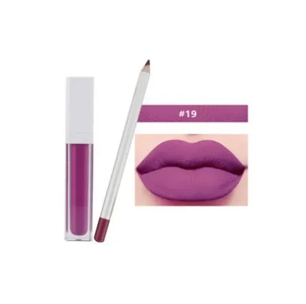21 Shade White Box Liquid To Matte Lipstick Kit w/Matching Liner   Sharpener - MQO 12 pcs