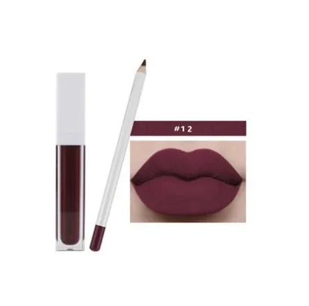 21 Shade White Box Liquid To Matte Lipstick Kit w/Matching Liner   Sharpener - MQO 12 pcs