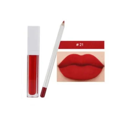 21 Shade White Box Liquid To Matte Lipstick Kit w/Matching Liner   Sharpener - MQO 12 pcs