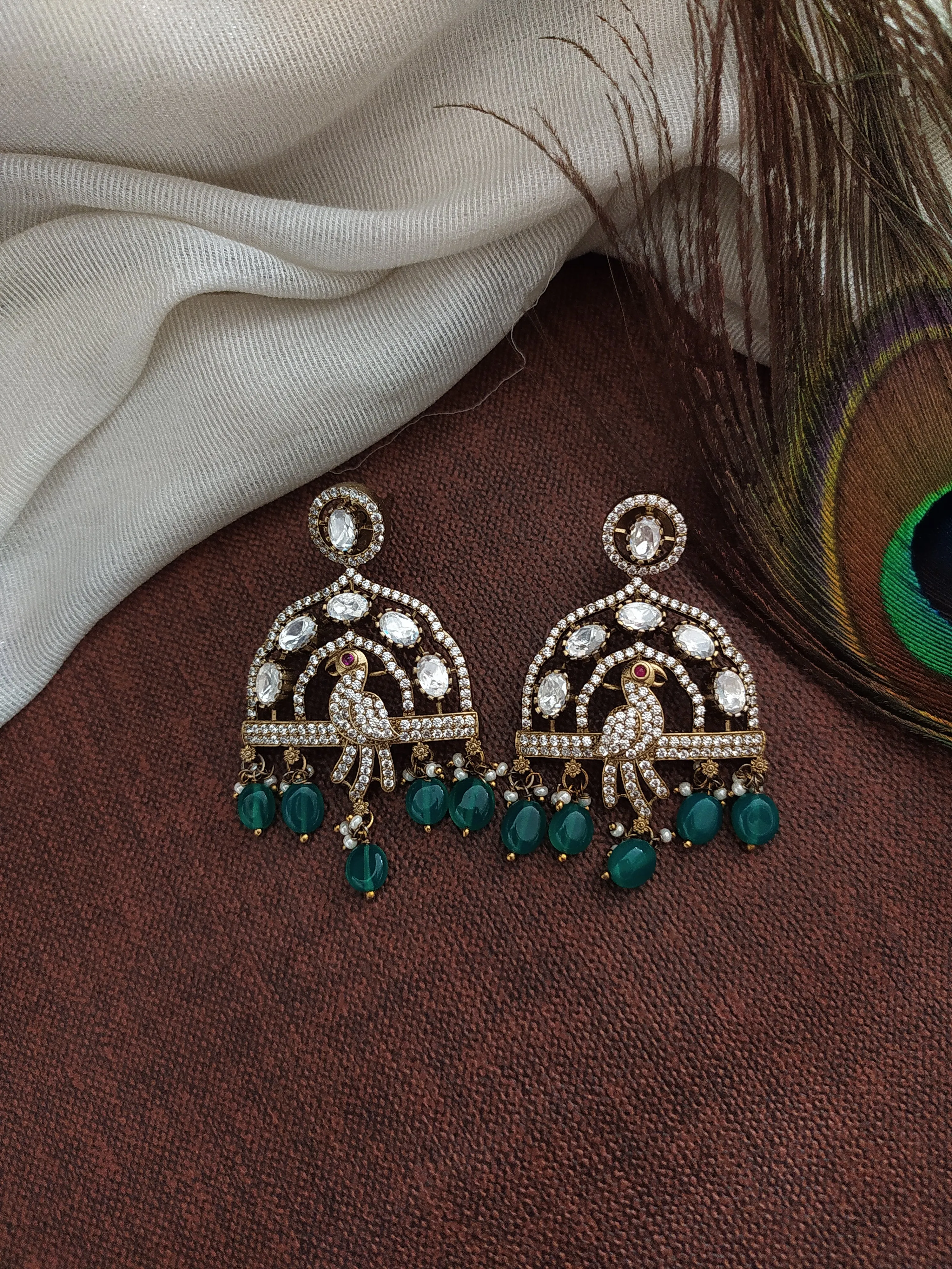 Amazing Triple Layer Parrot Design Victorian Mala Set