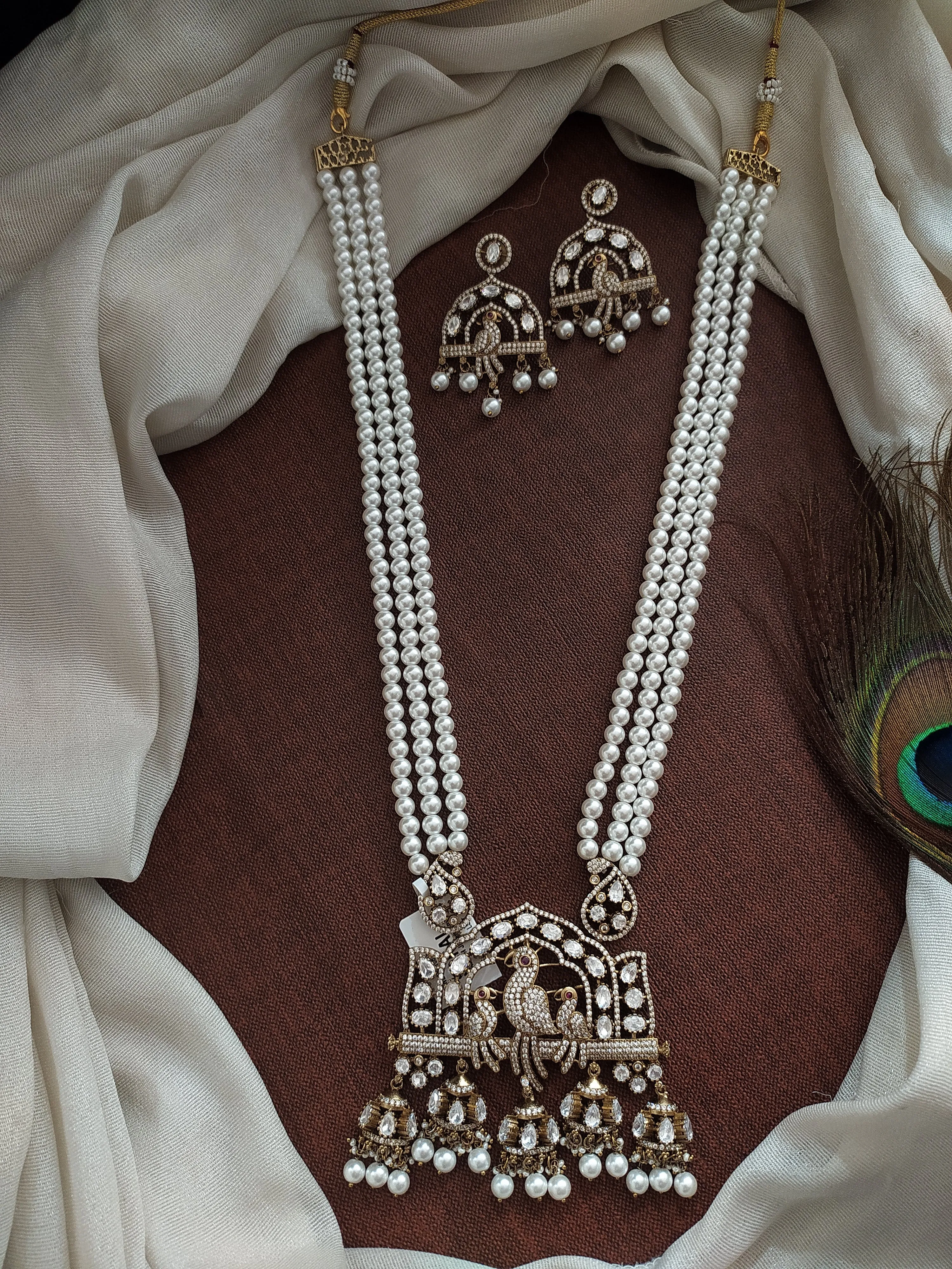 Amazing Triple Layer Parrot Design Victorian Mala Set