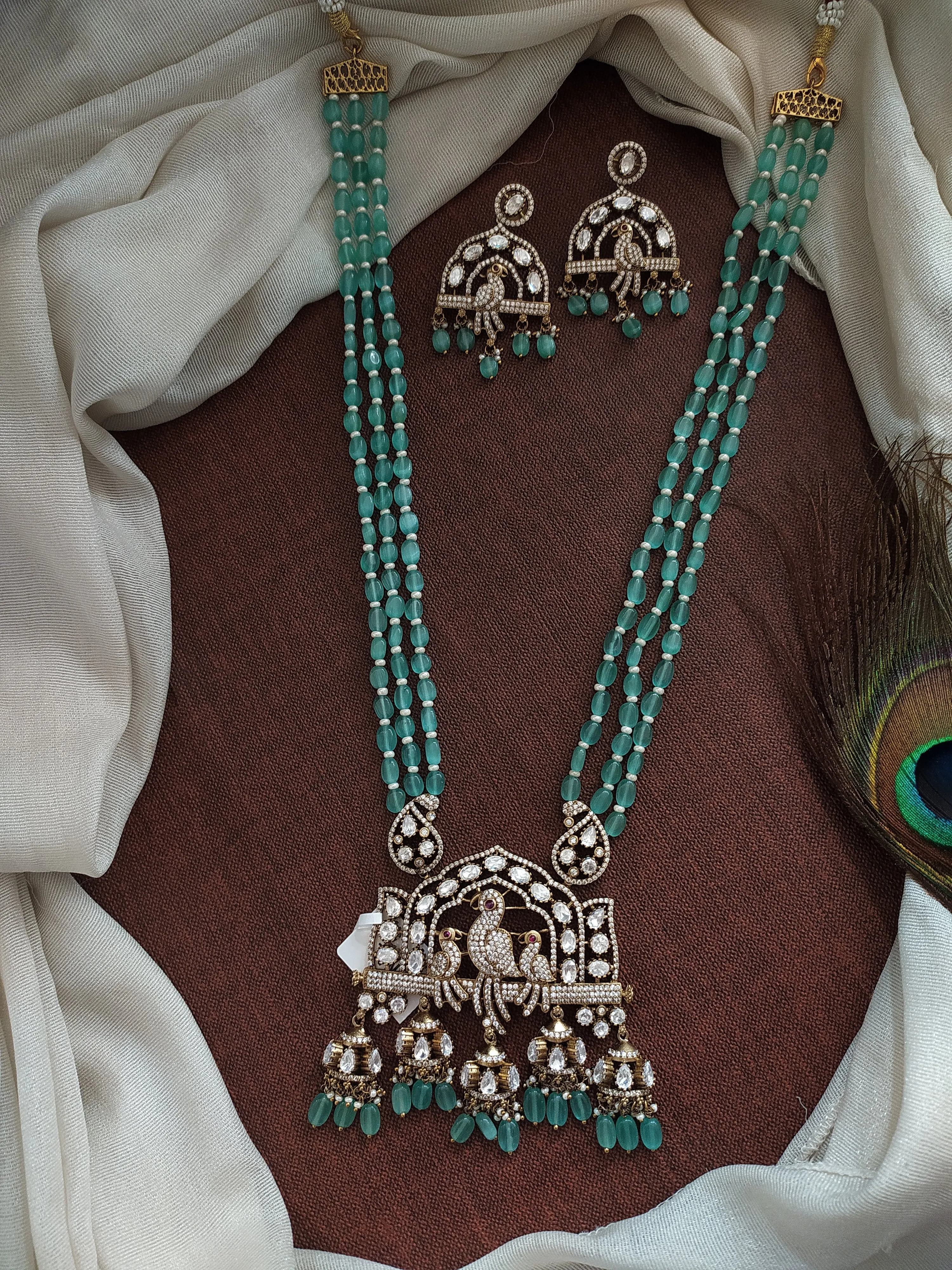 Amazing Triple Layer Parrot Design Victorian Mala Set