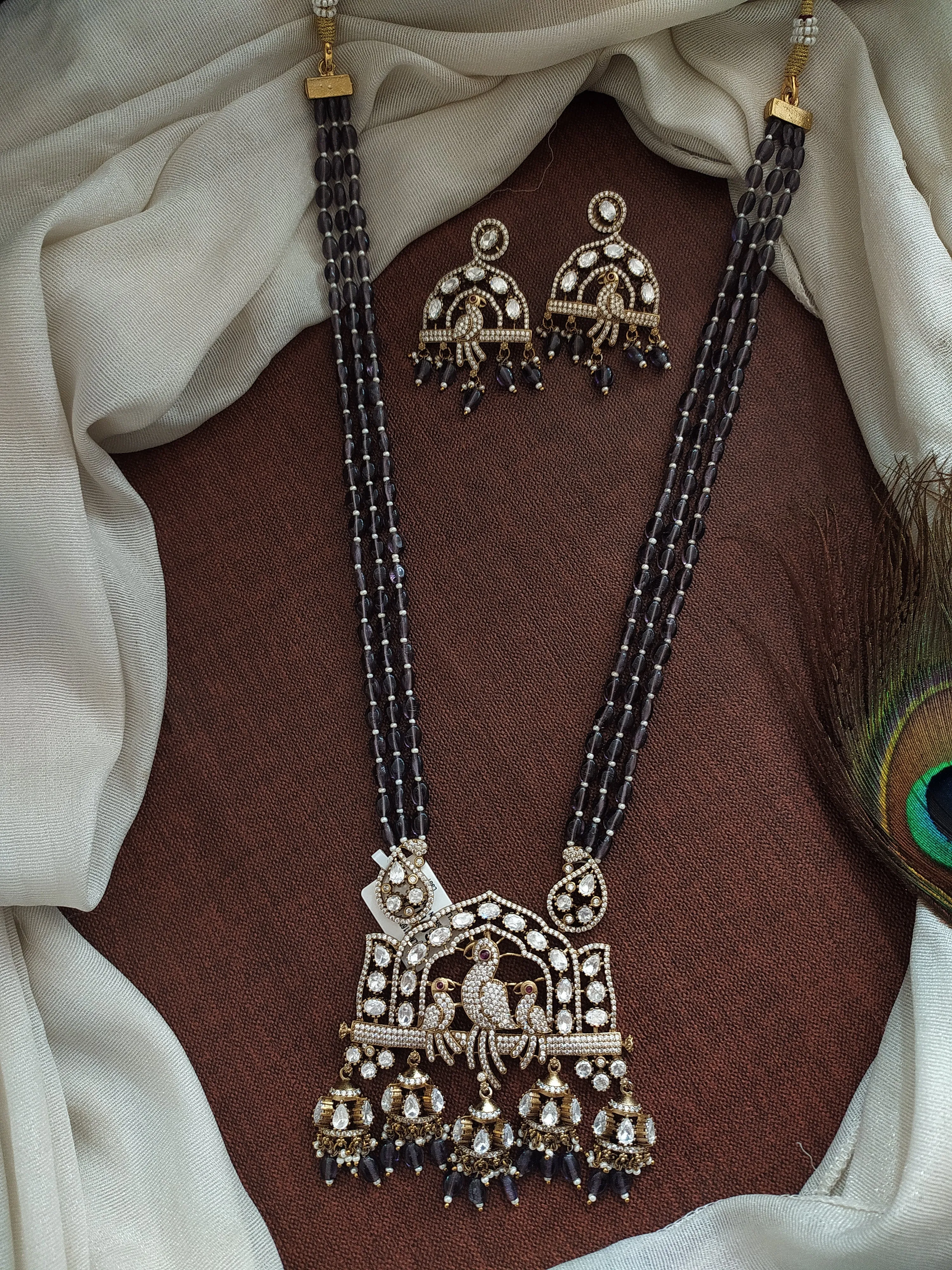 Amazing Triple Layer Parrot Design Victorian Mala Set