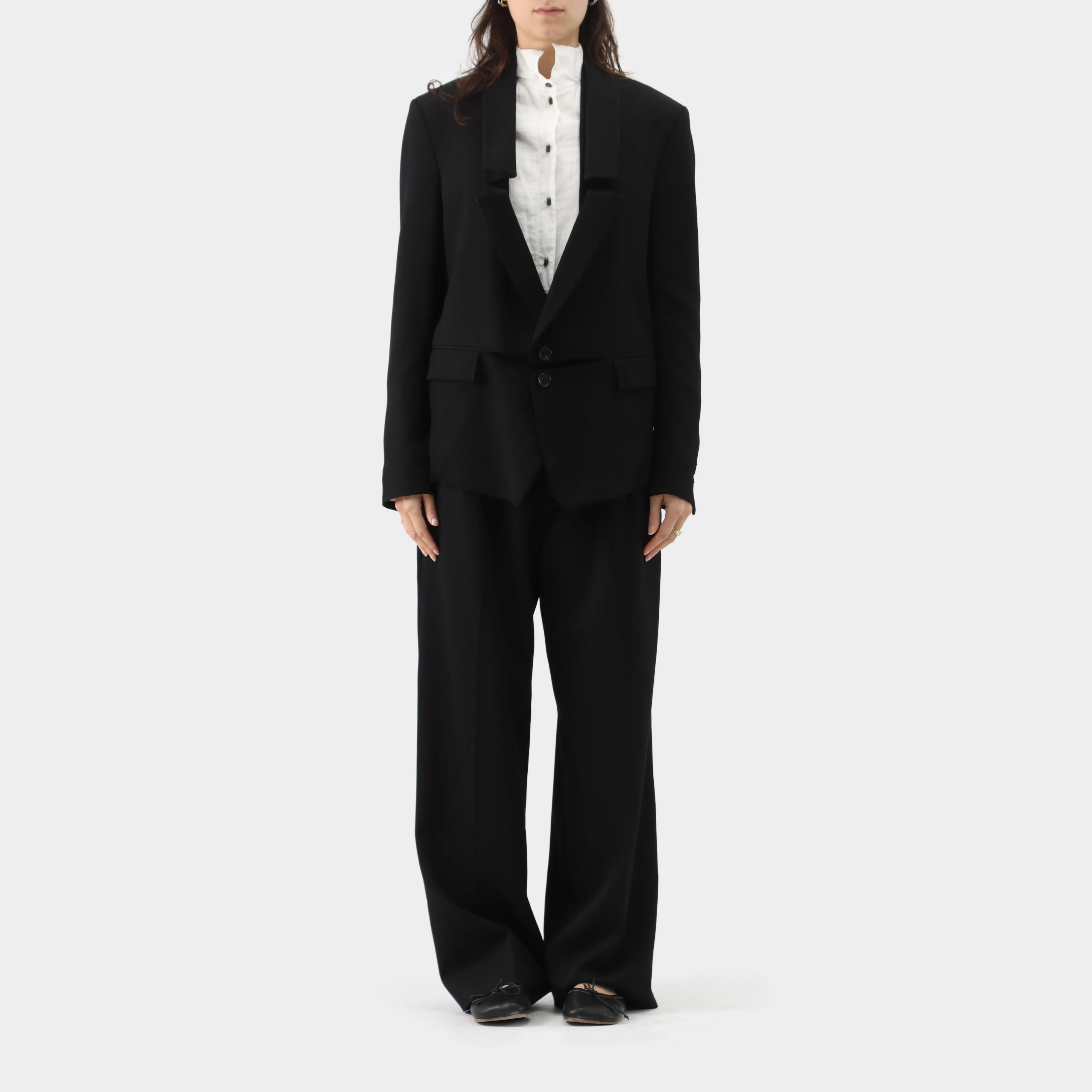 Ann Demeulemeester Wool Panelled Vest and Blazer