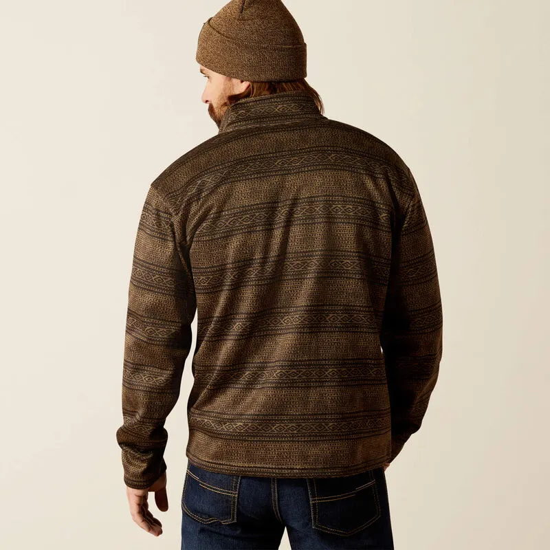 Ariat Brown Southwest Serape Print Wesley Pullover Sweater for Men