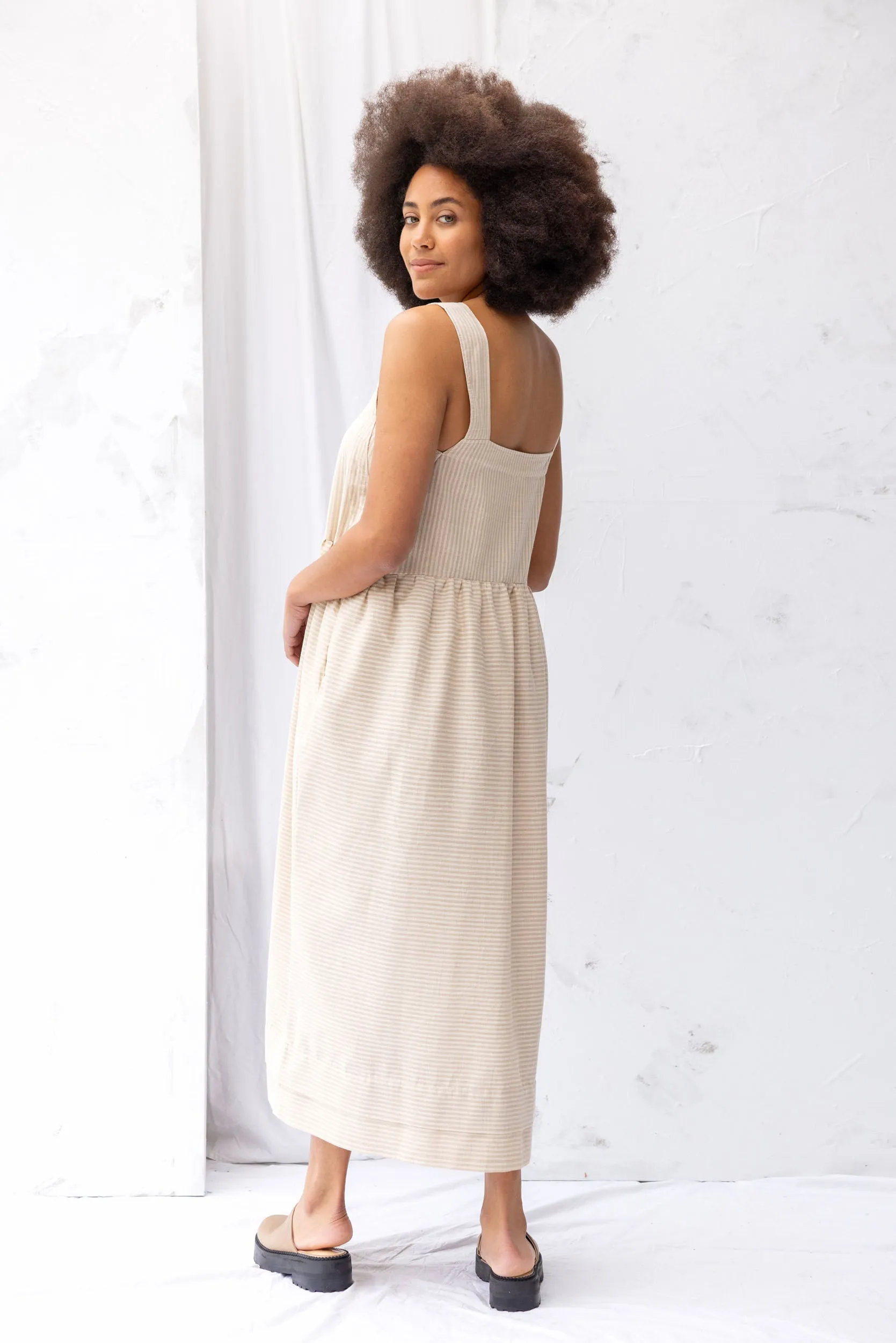 Ash Dress | Cream Stripe