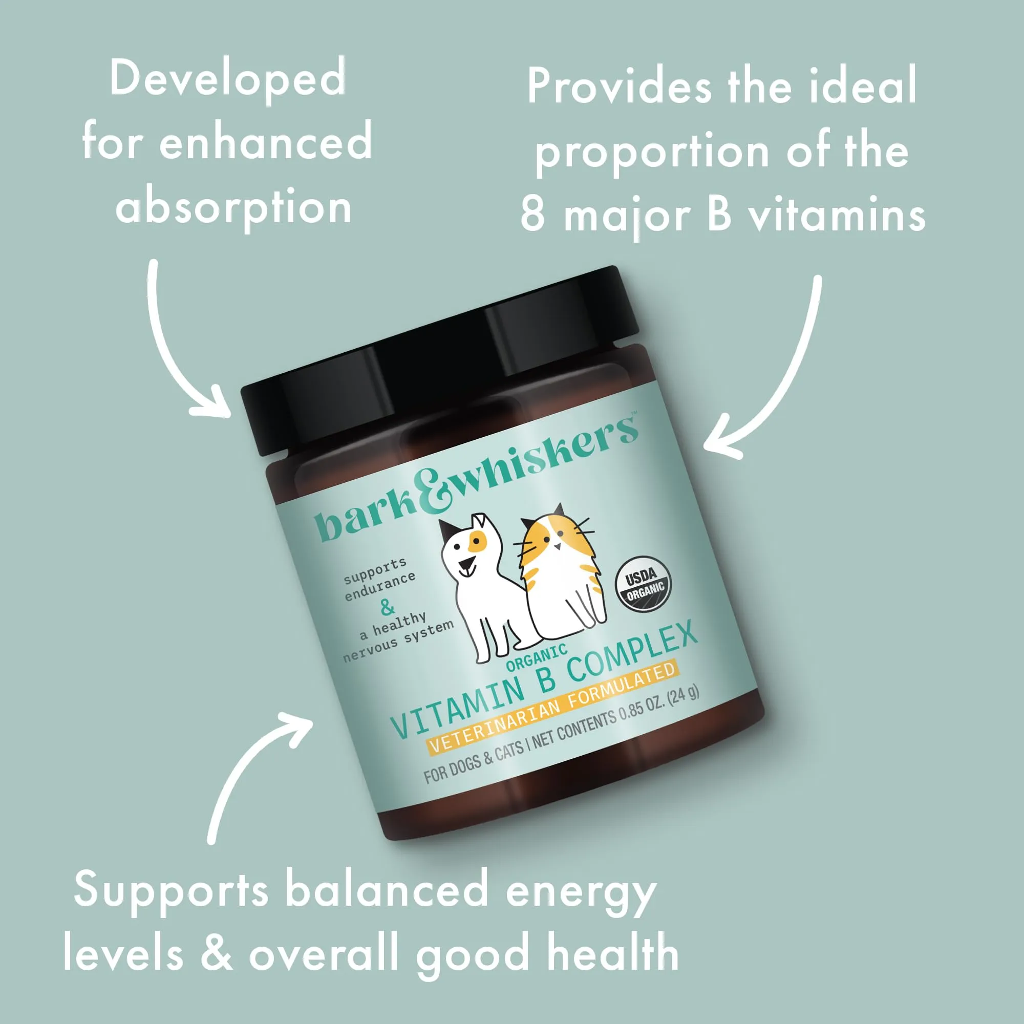 Bark & Whiskers Organic Vitamin B Complex 0.85 Oz. (24 g)