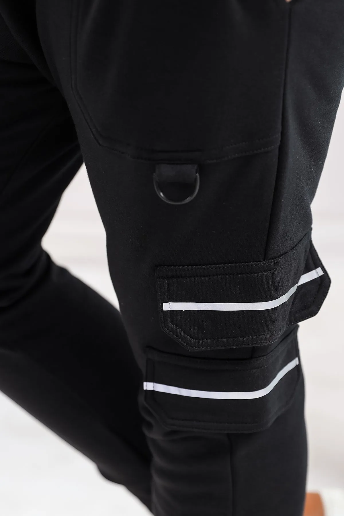 Black Cargo Jog Pants (Plus Size) - W22 - MTR081P