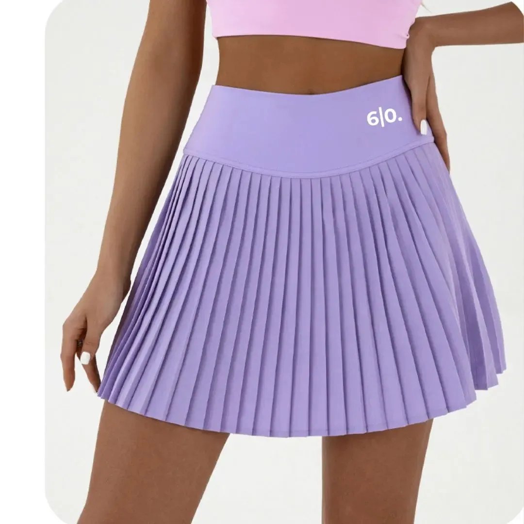 Blue Long style pleated skirt