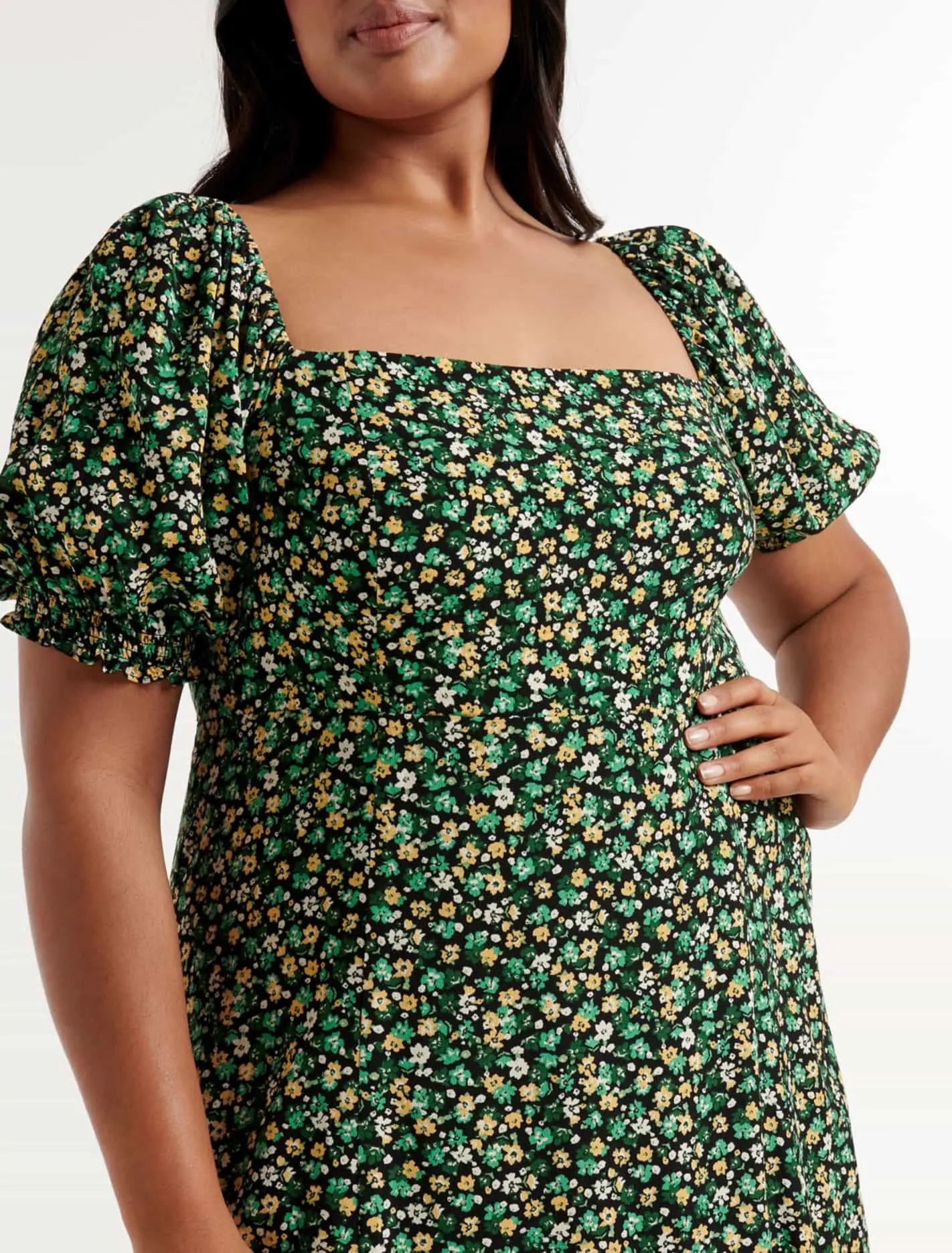 Brianna Curve Printed Midi Dress
