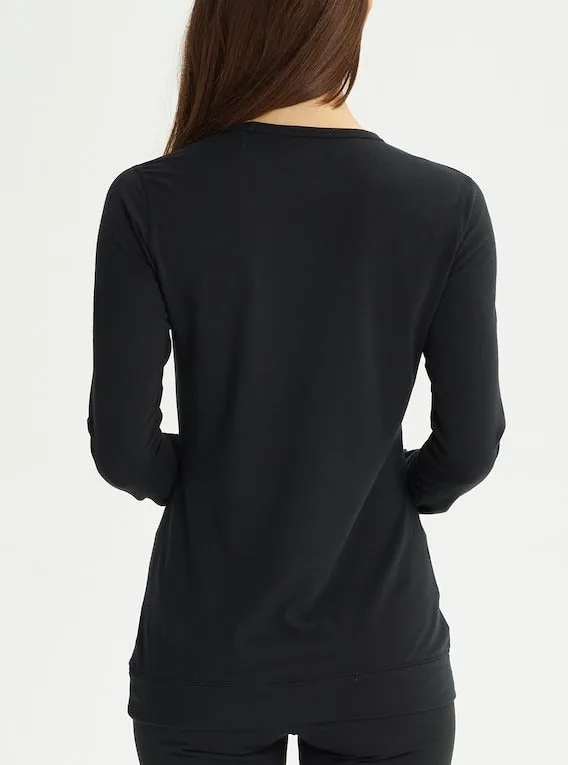 Burton Women's Midweight Base Layer Crewneck True Black 2024