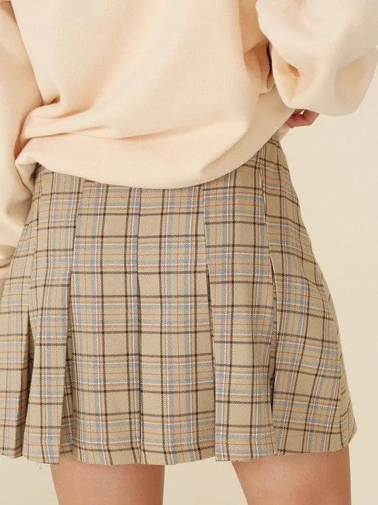 Butter Taffy Plaid Pleated Mini Skirt | Sale Rack