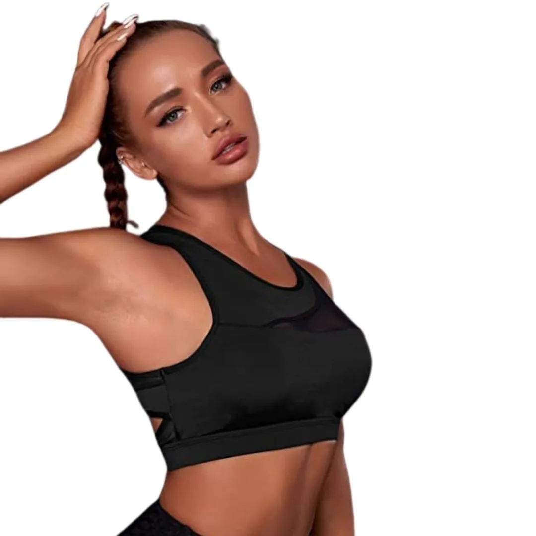 Caroline Contrast Mesh Workout Bra