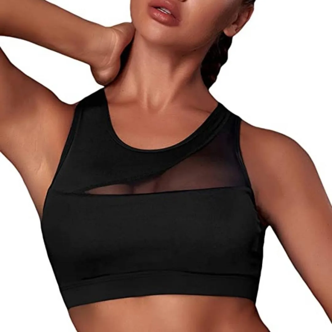Caroline Contrast Mesh Workout Bra