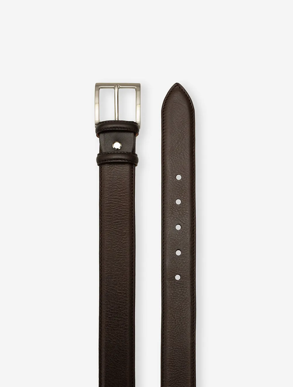 Casual Belt With Contrast St Brown