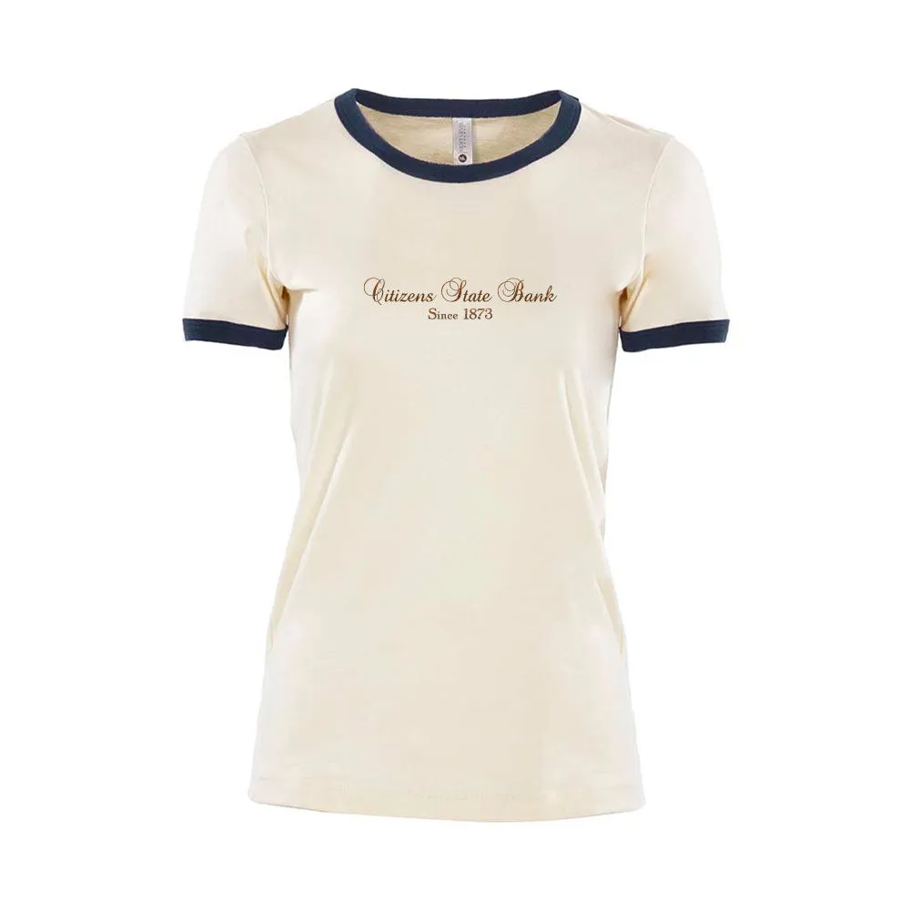 Citizens State Bank - Women's Ringer Tee