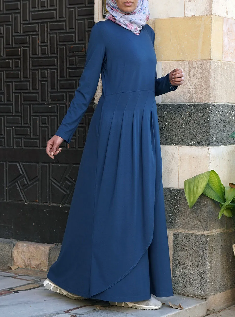 Crossover Pleated Abaya