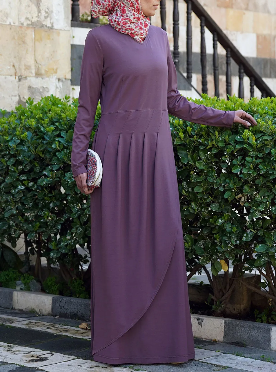 Crossover Pleated Abaya