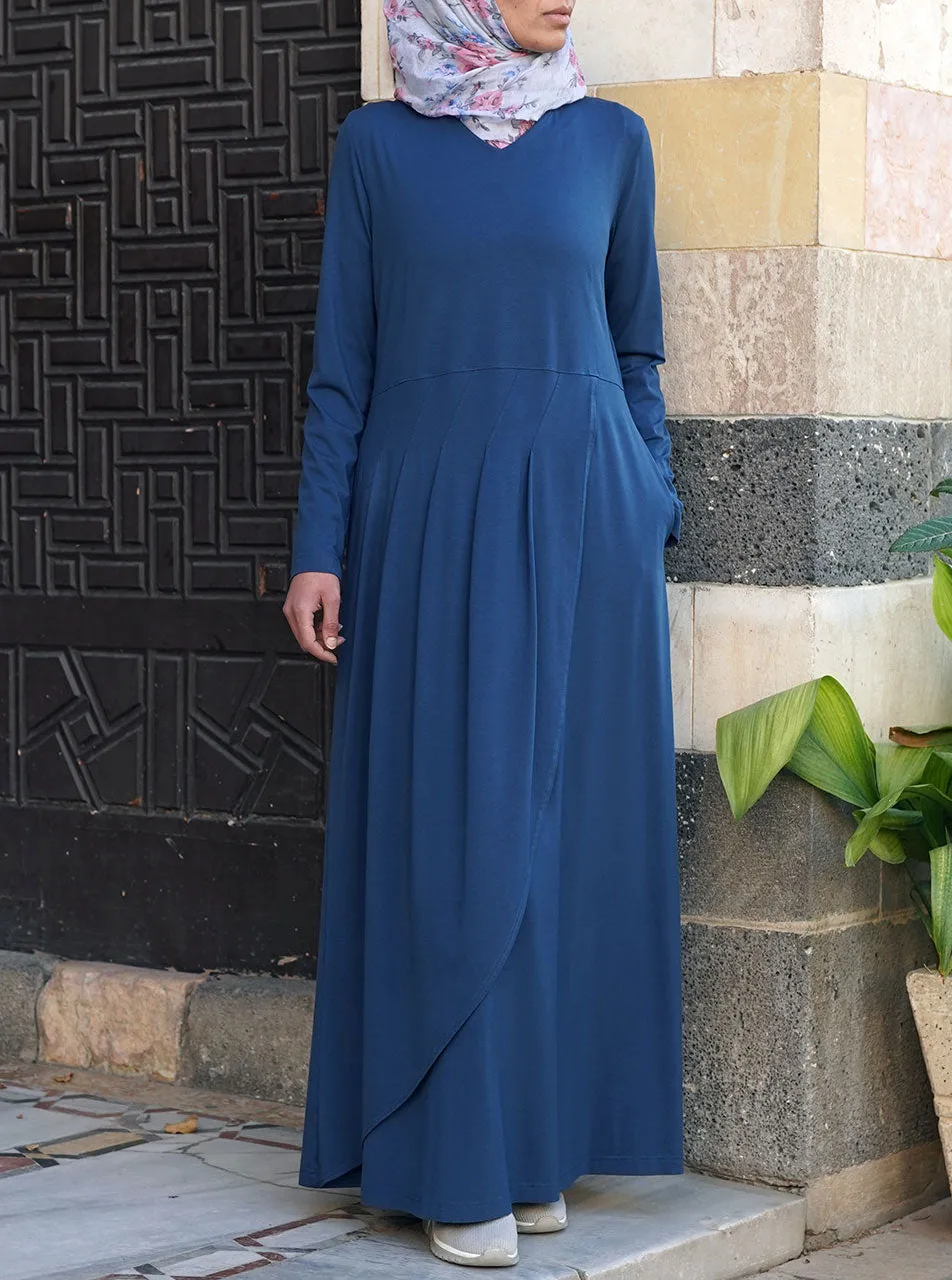 Crossover Pleated Abaya