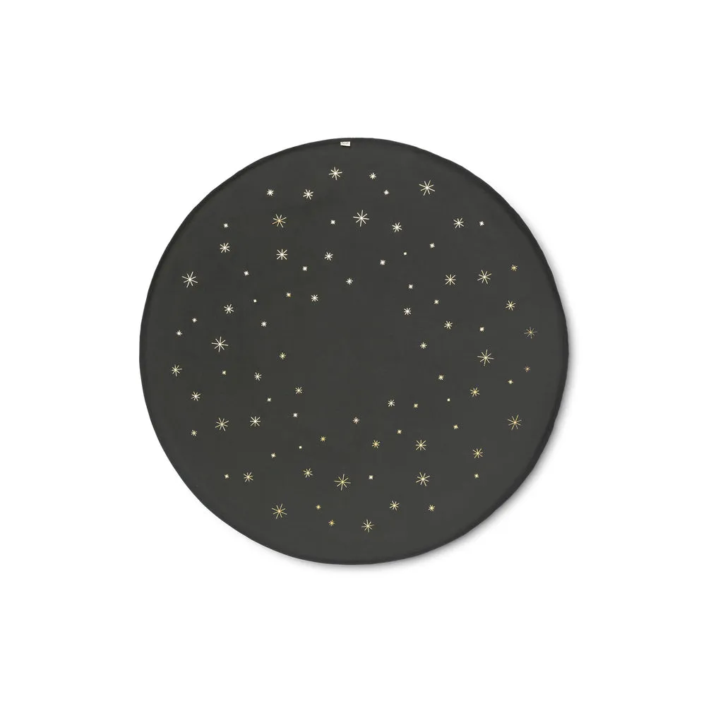 ferm LIVING Star Christmas Tree Blanket Dark Green/Dull Gold