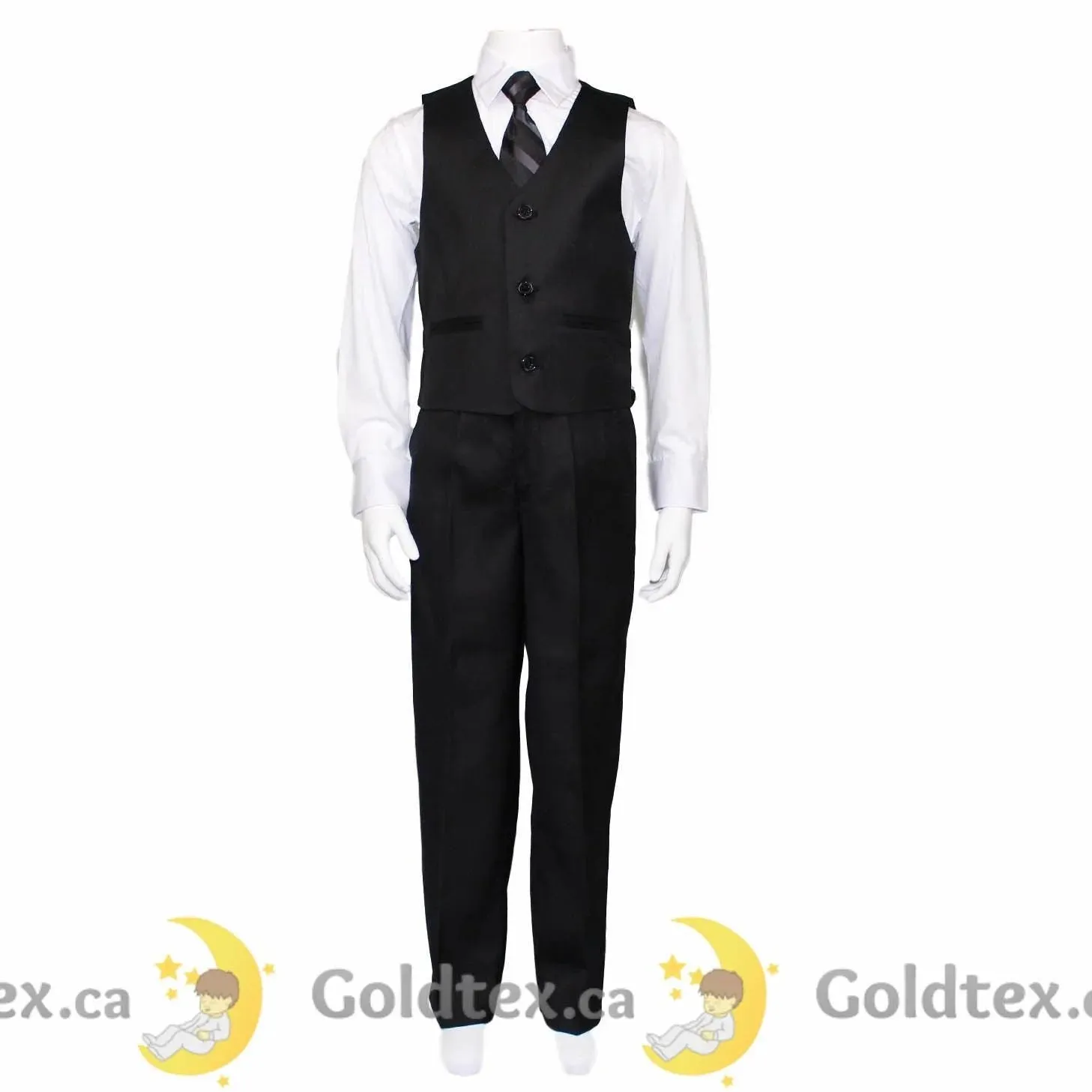 Formal Kids Wear Mat black boy suit - 5 piece
