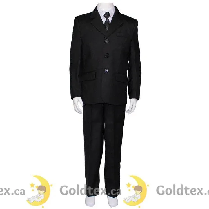 Formal Kids Wear Mat black boy suit - 5 piece
