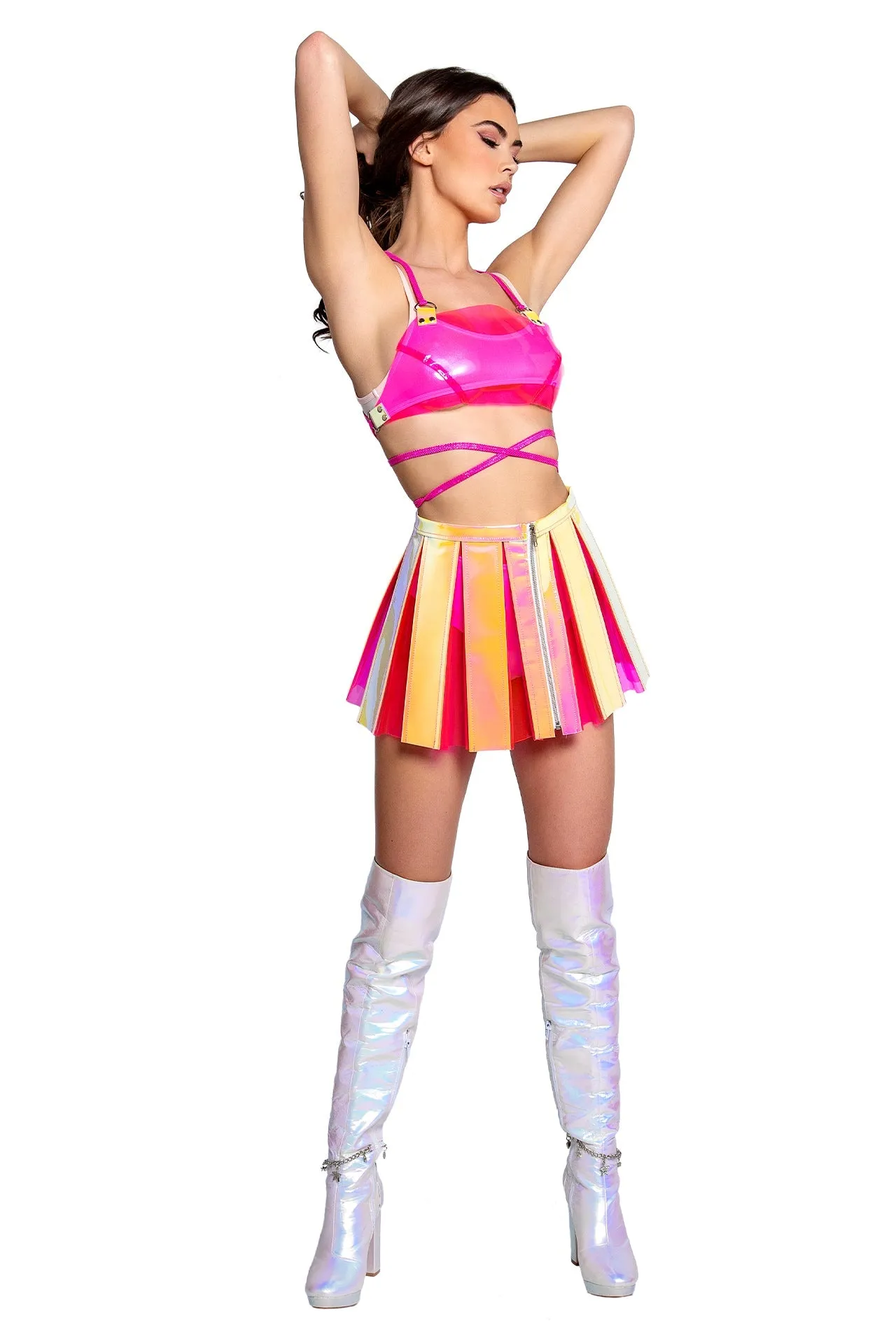 FR120 - Vinyl Pleated Skirt