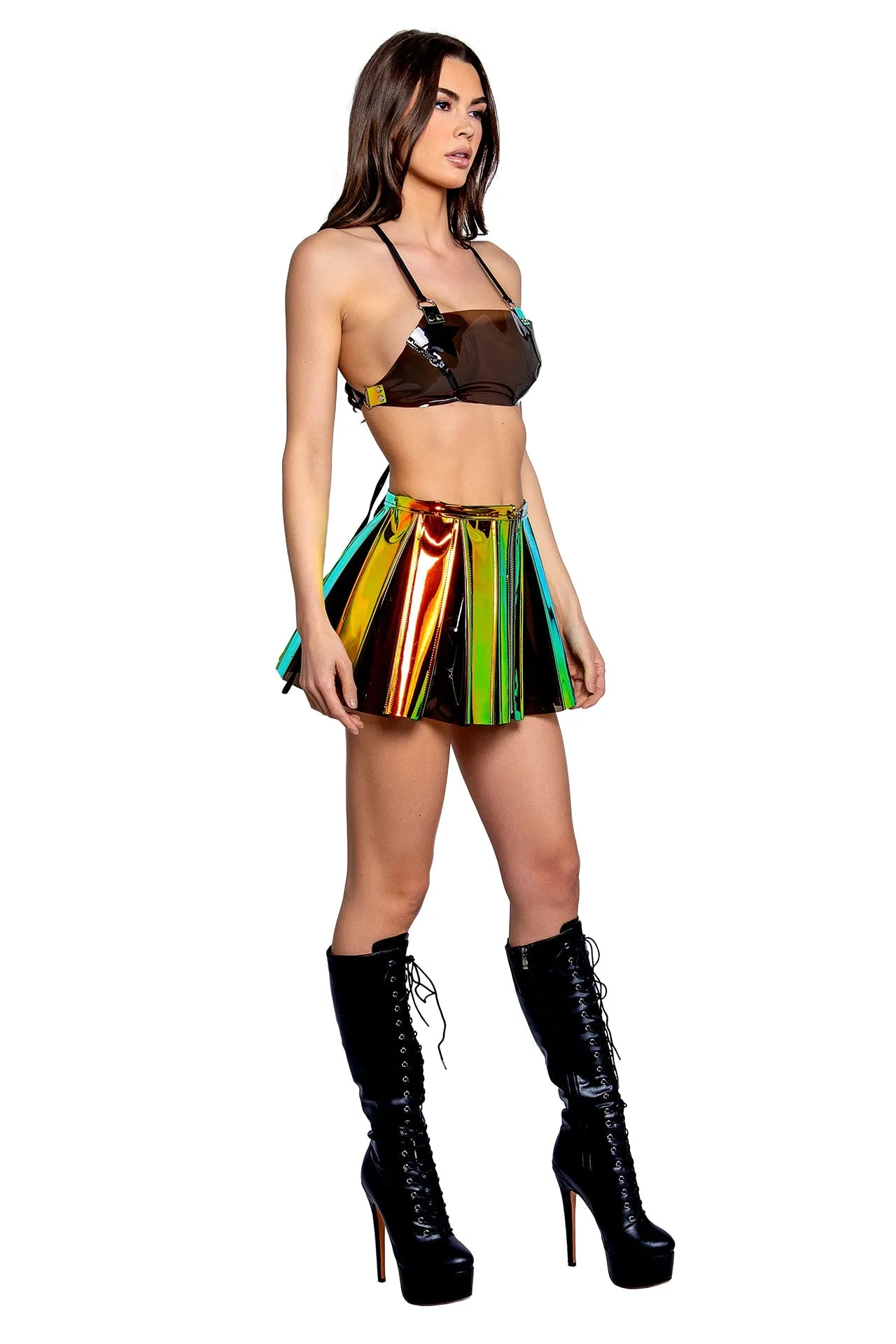 FR120 - Vinyl Pleated Skirt