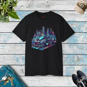 Futuristic City Car Eco Friendly Cotton Tee