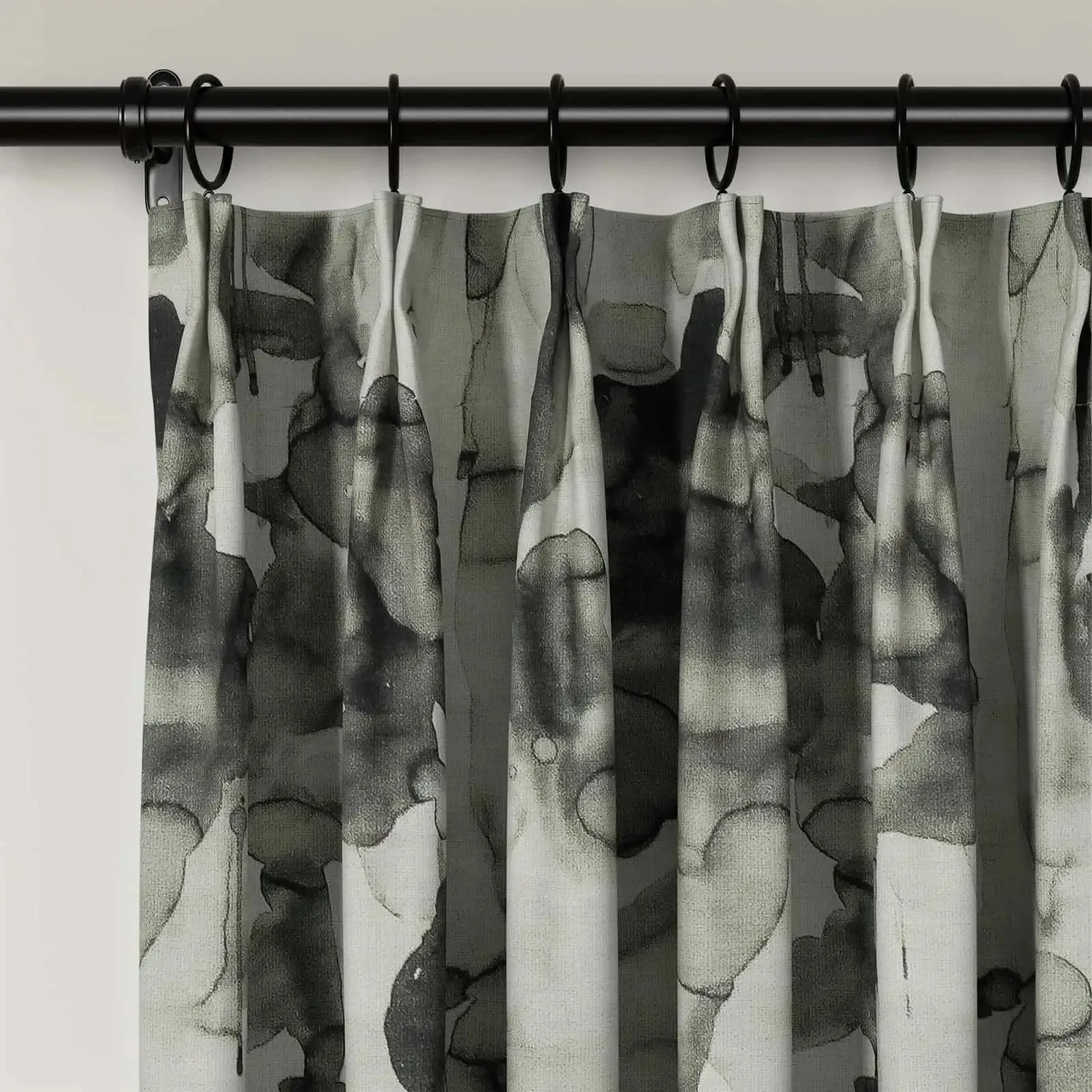 Holly Floral Pattern Boho Style Curtain Pleated