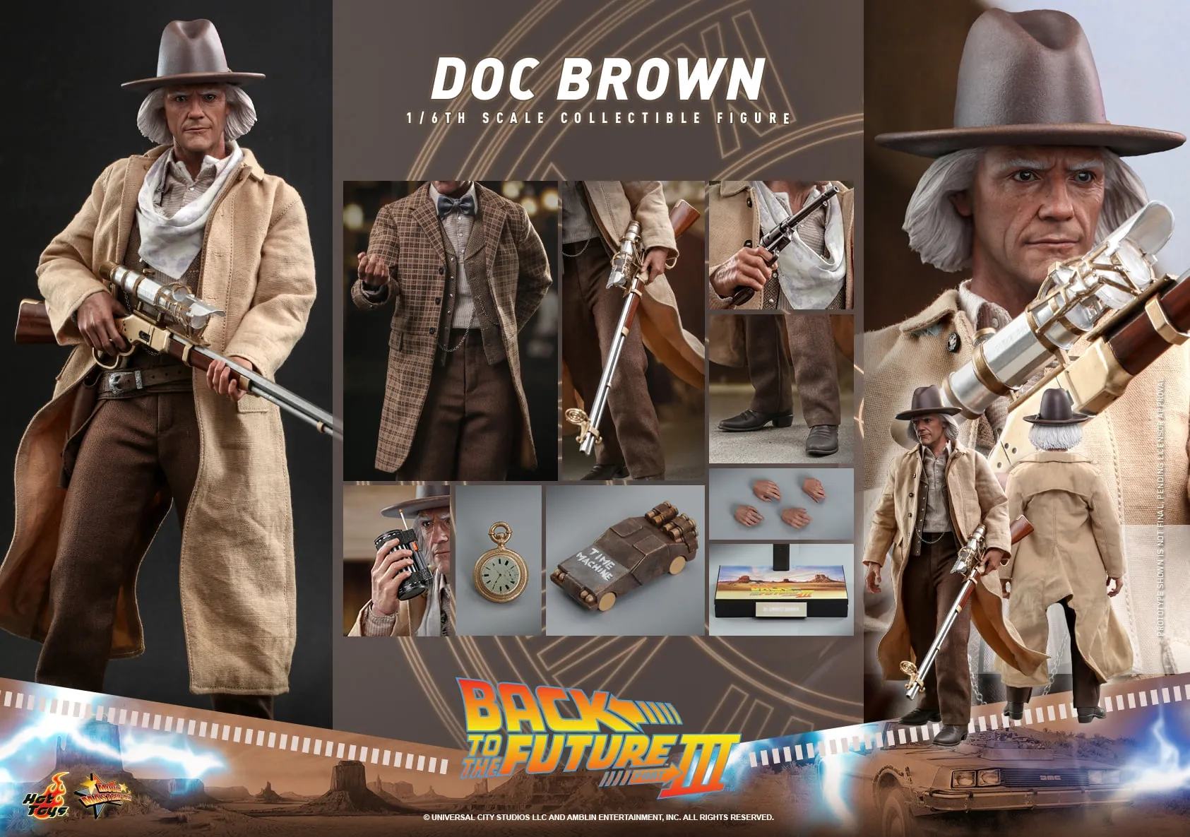 Hot Toys - MMS617 - Back to the Future Part III - 16th scale Doc Brown Collectible Figure