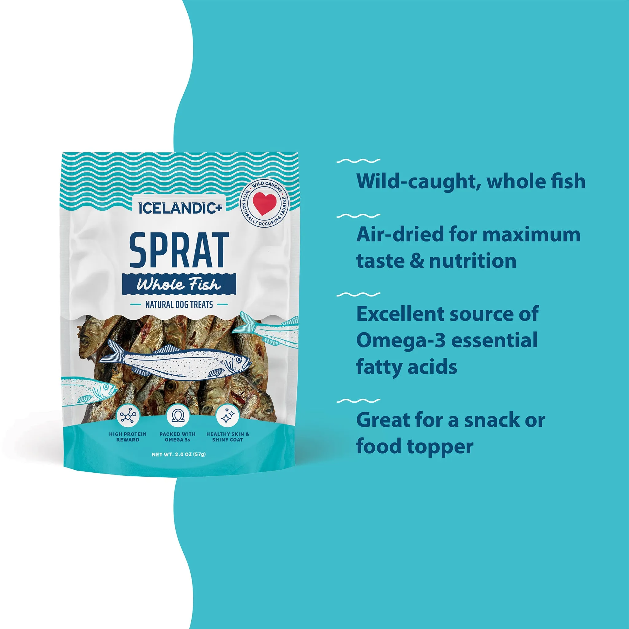 Icelandic  Sprats Whole Fish Dog Treats