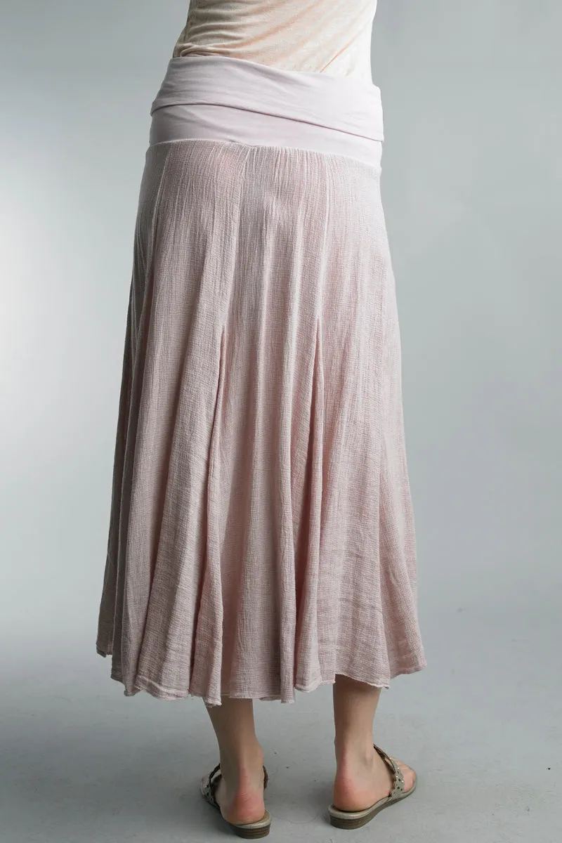 Italian Linen Skirt with Panels