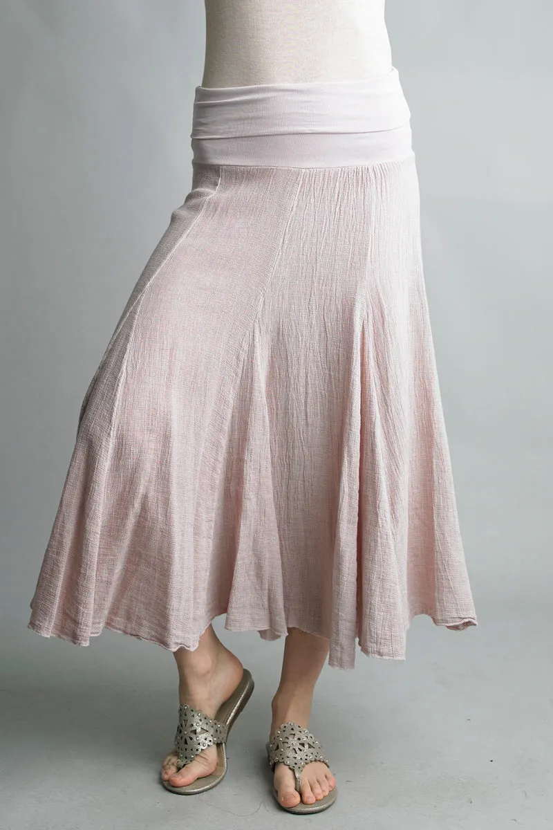 Italian Linen Skirt with Panels