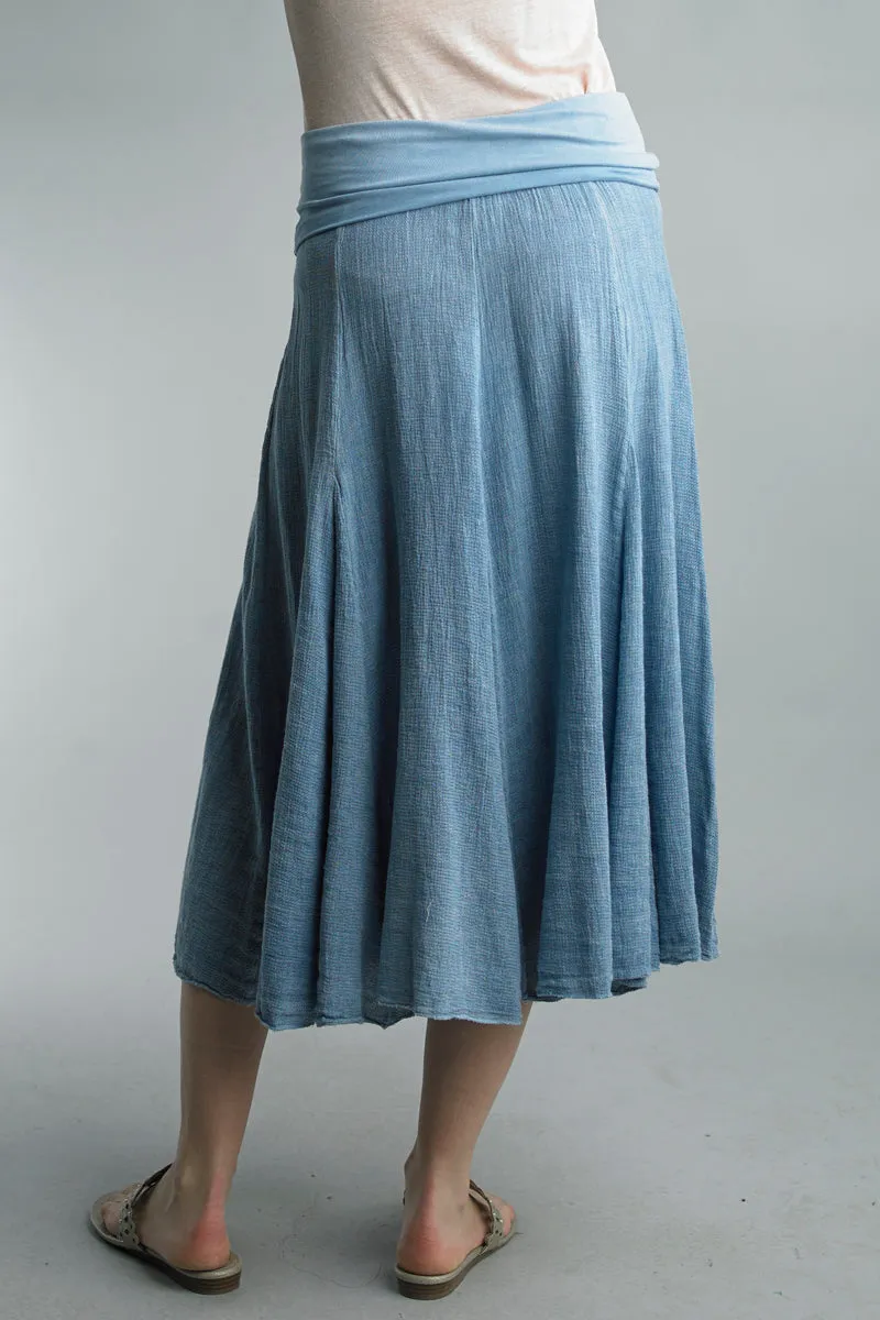 Italian Linen Skirt with Panels