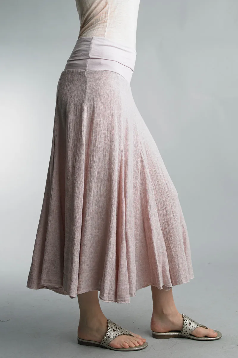 Italian Linen Skirt with Panels