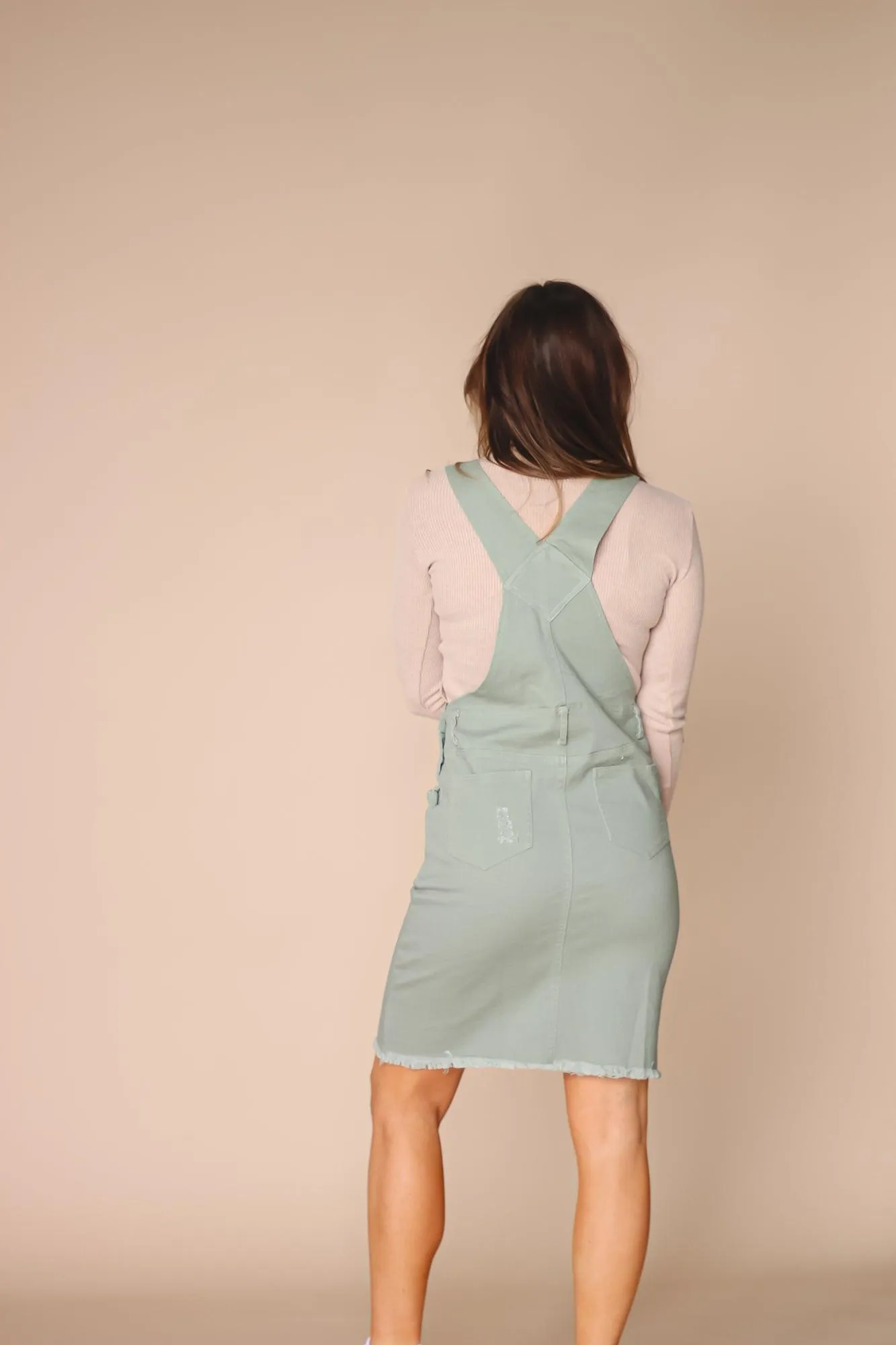 Jovi Overall Dress in Green