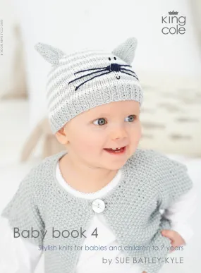 King Cole Baby Book 4 Knitting Book - Babies & Children to 7 Years