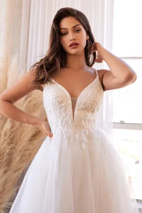 LAYERED TULLE BRIDAL GOWN