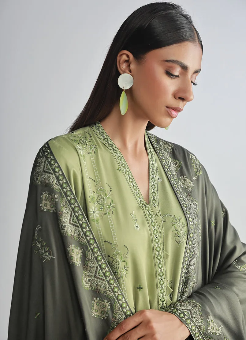 Legends of Fall'24 - 3 PC Twill Viscose Suit - ITVSE-213747