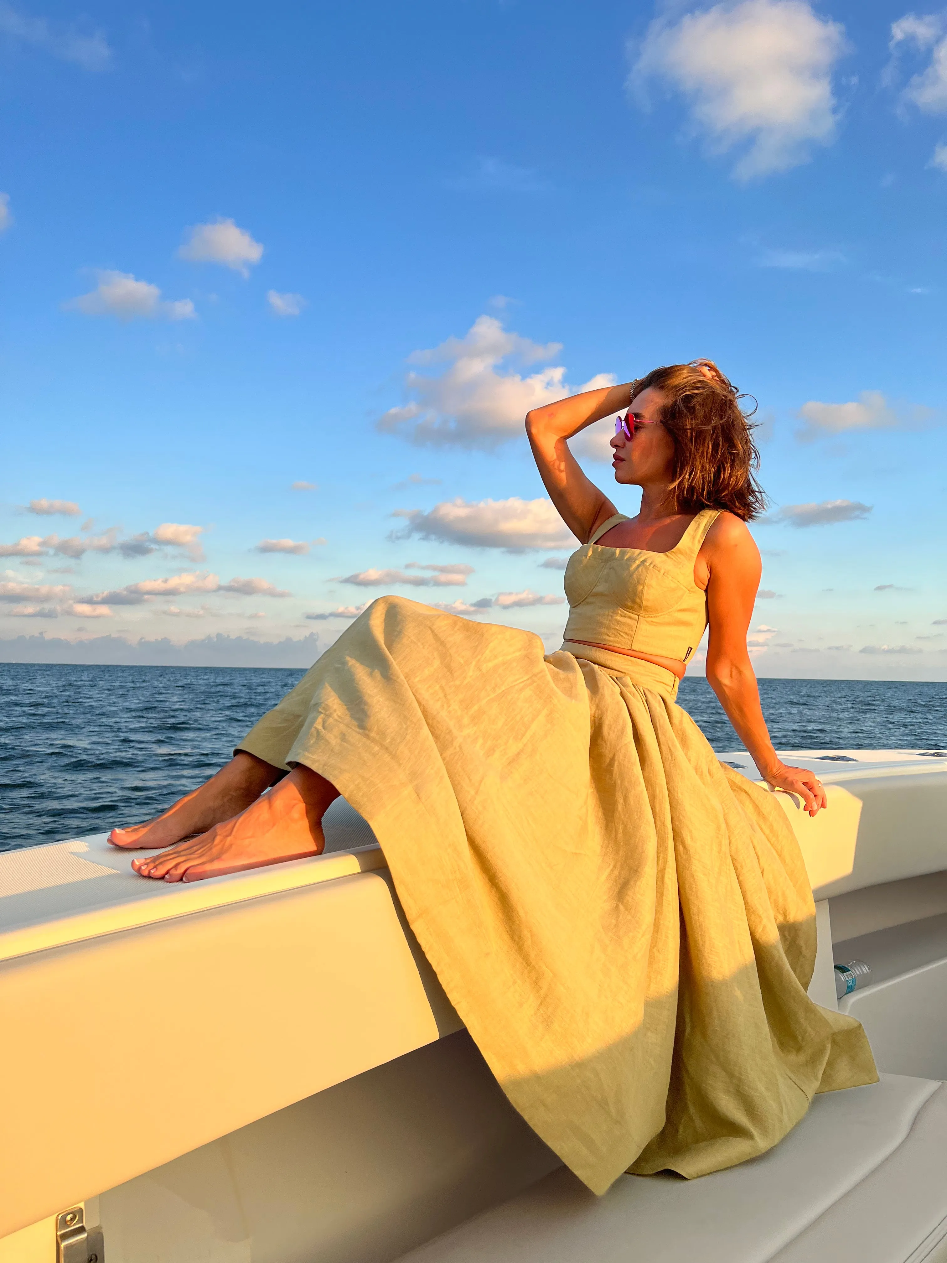 Linen Midi Skirt