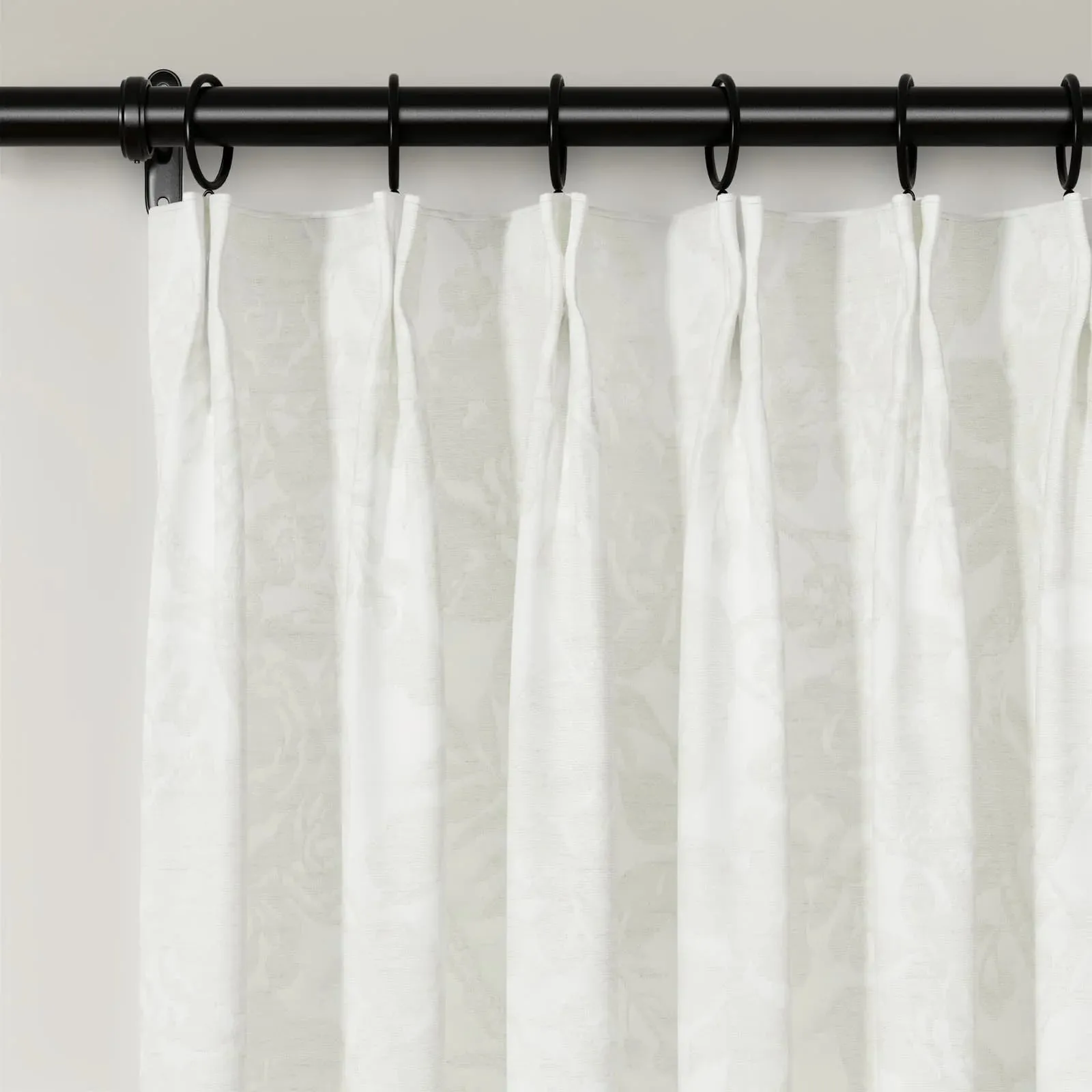 Lydia Garden Jacquard Curtain Pleated