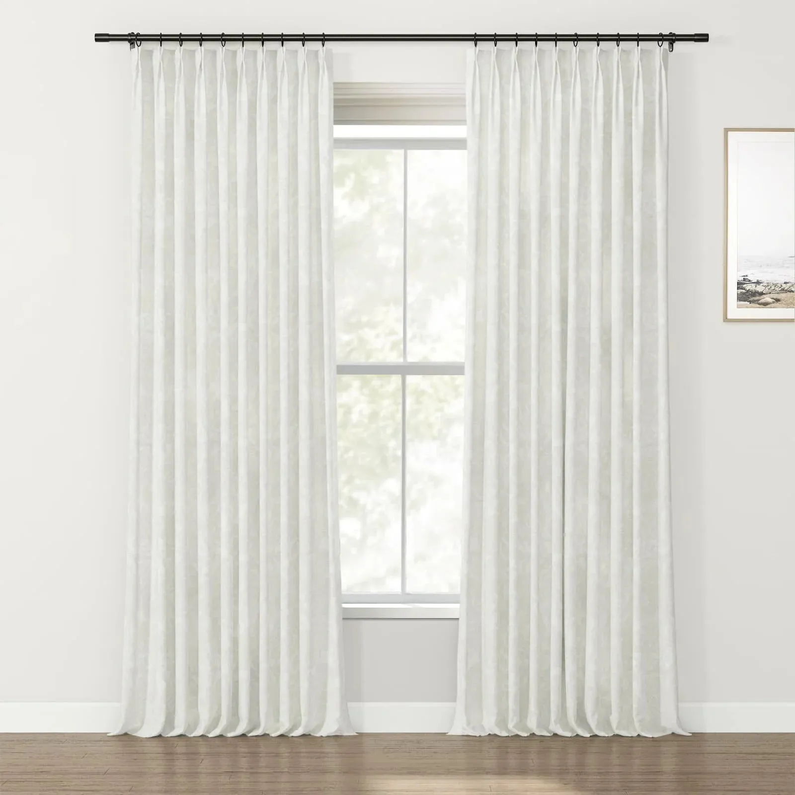 Lydia Garden Jacquard Curtain Pleated