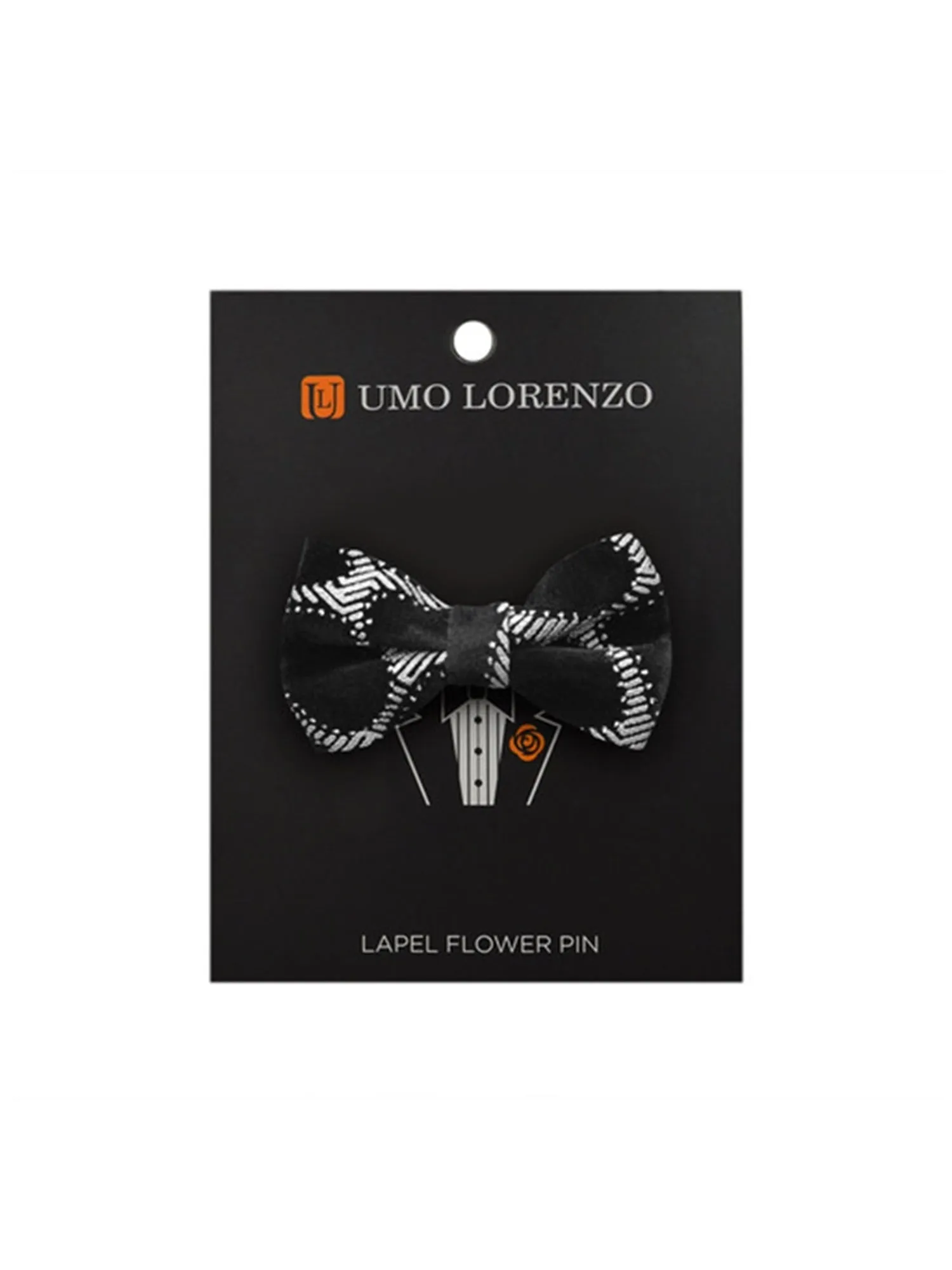 Men's Silver Honey Comb Bow Lapel Pin Boutonniere for Suit