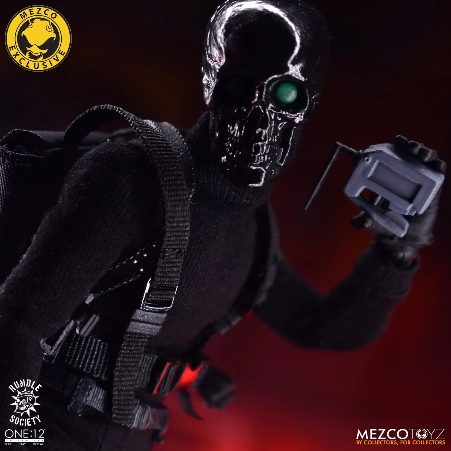 Mezco Toyz ONE:12 Black Skulls Death Brigade Action Figure Exclusive