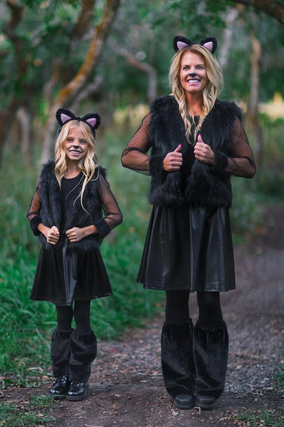 Mom & Me - Fuzzy Black Vest