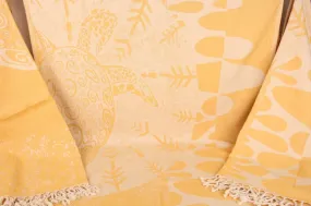 Mustard Turtle Turkish Beach Towel