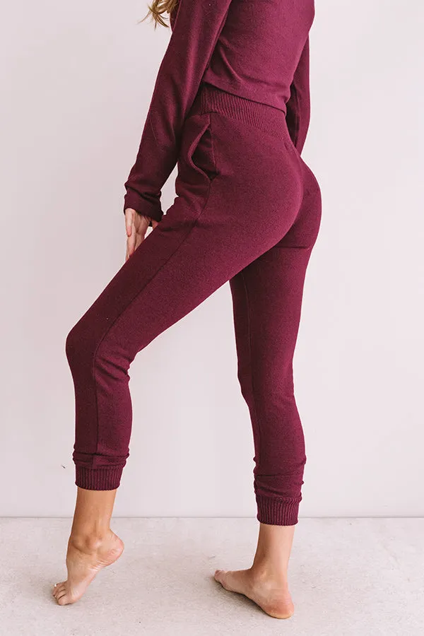 Newly Obsessed Joggers In Wine