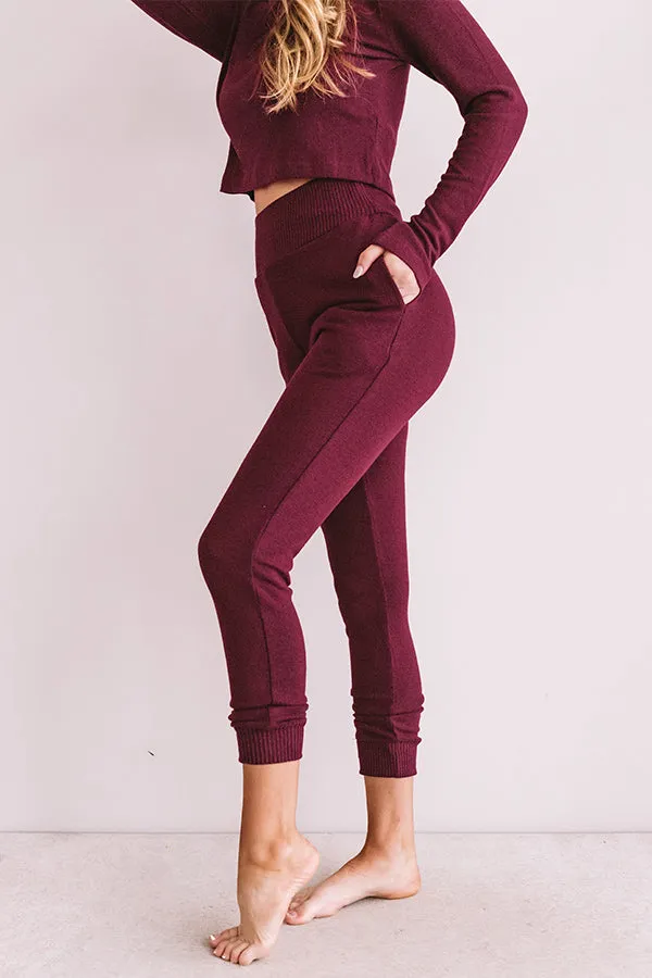 Newly Obsessed Joggers In Wine